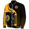boston bruins hexagonal pattern gold black jacket best selling