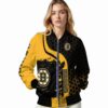 boston bruins hexagonal pattern gold black jacket latest model