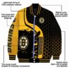 boston bruins hexagonal pattern gold black jacket new arrival