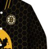 boston bruins hexagonal pattern gold black jacket premium grade