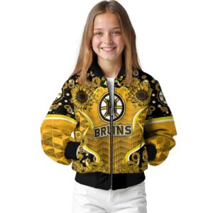 boston bruins sunflower bloom gold yellow jacket top rated