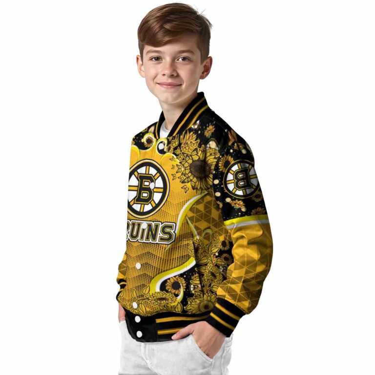boston bruins sunflower bloom gold yellow jacket trendy