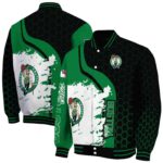 boston celtics hexagonal pattern green black jacket best selling