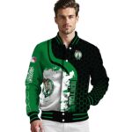 boston celtics hexagonal pattern green black jacket best selling