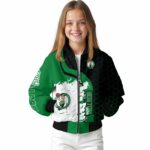 boston celtics hexagonal pattern green black jacket best selling