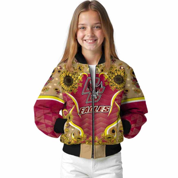 boston college eagles sunflower bloom maroon yellow jacket top rated
