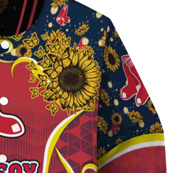 boston red sox sunflower bloom red yellow jacket premium grade
