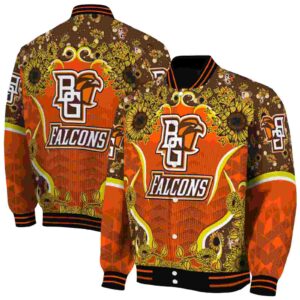 bowling green falcons sunflower bloom orange yellow jacket fashion forward