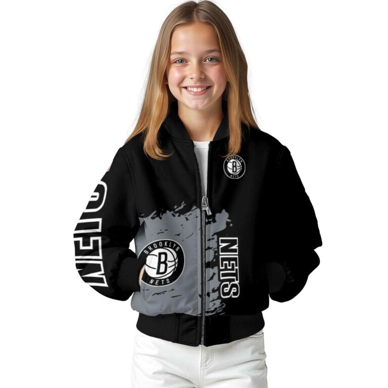 brooklyn nets hexagonal pattern black jacket top rated