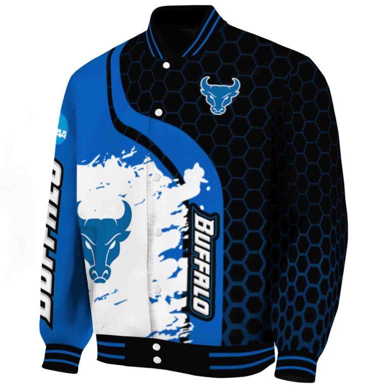 buffalo bulls hexagonal pattern royal blue black jacket best selling