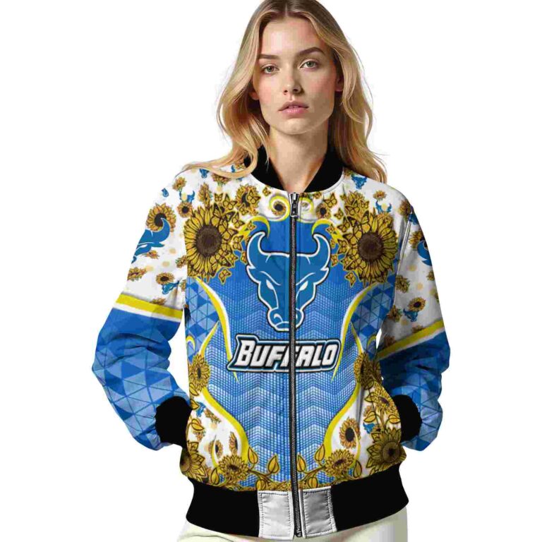 buffalo bulls sunflower bloom royal blue yellow jacket latest model