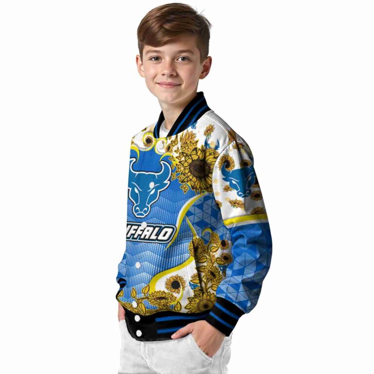 buffalo bulls sunflower bloom royal blue yellow jacket trendy