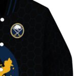 buffalo sabres hexagonal pattern navy blue black jacket best selling