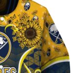 buffalo sabres sunflower bloom navy blue yellow jacket best selling