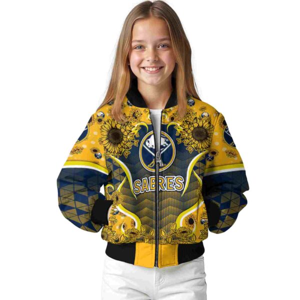 buffalo sabres sunflower bloom navy blue yellow jacket top rated