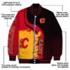 calgary flames hexagonal pattern red black jacket new arrival