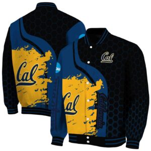 california golden bears hexagonal pattern blue black jacket fashion forward