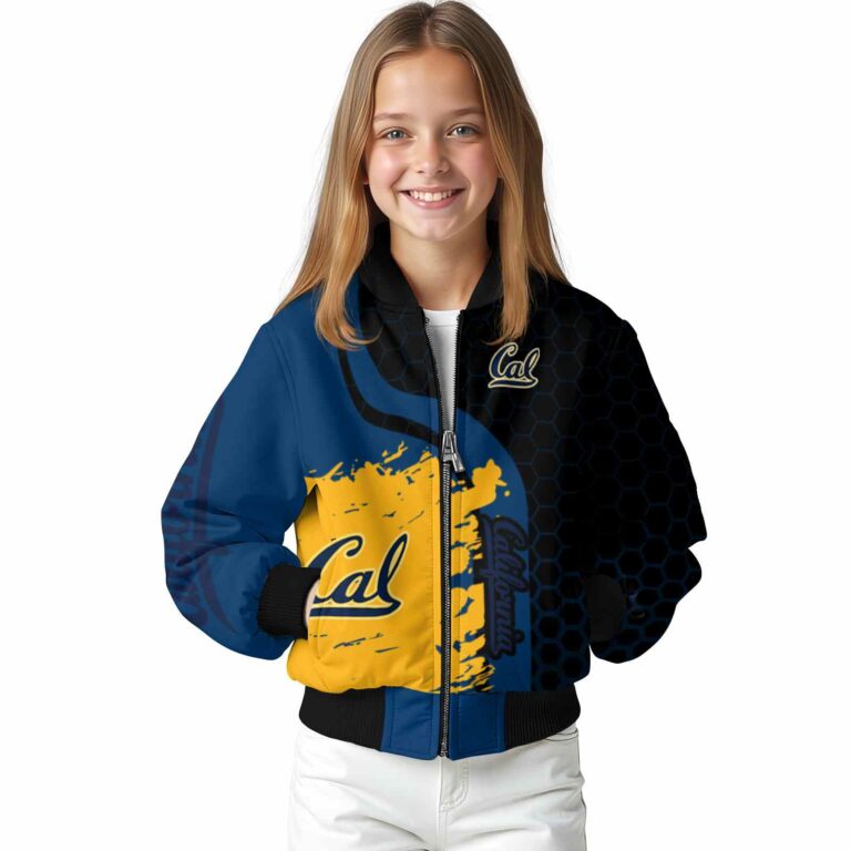 california golden bears hexagonal pattern blue black jacket top rated