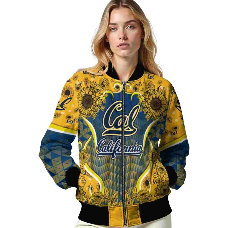 california golden bears sunflower bloom blue yellow jacket latest model