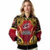 carolina hurricanes sunflower bloom red yellow jacket latest model