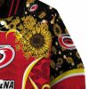 carolina hurricanes sunflower bloom red yellow jacket premium grade