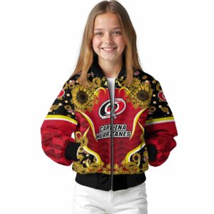 carolina hurricanes sunflower bloom red yellow jacket top rated