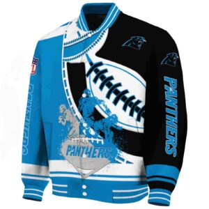carolina panthers baseball stitching black white jacket best selling