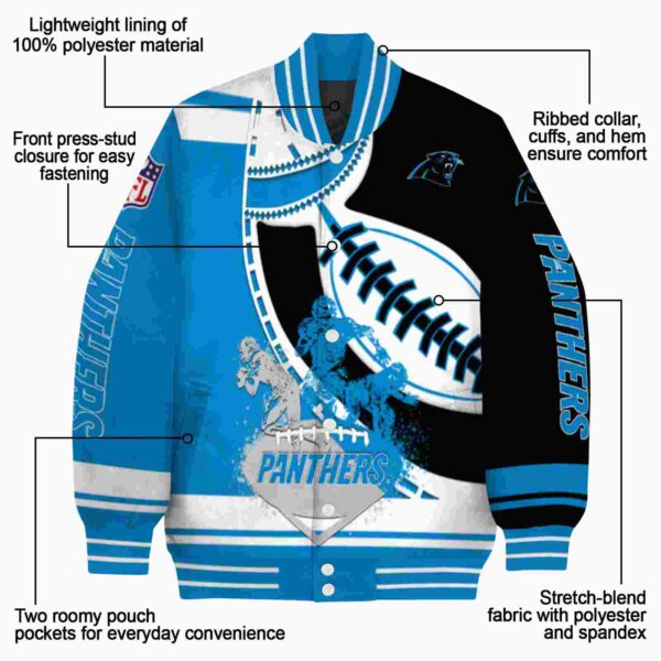 carolina panthers baseball stitching black white jacket new arrival