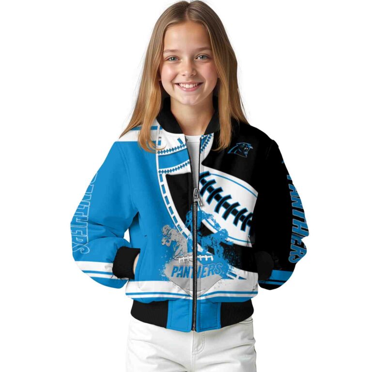 carolina panthers baseball stitching black white jacket top rated