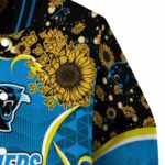 carolina panthers sunflower bloom blue yellow jacket best selling