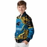 carolina panthers sunflower bloom blue yellow jacket best selling