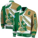 charlotte 49ers baseball stitching gold white jacket best selling