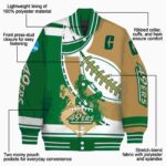 charlotte 49ers baseball stitching gold white jacket best selling