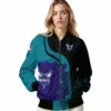 charlotte hornets hexagonal pattern teal black jacket latest model