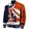 chicago bears baseball stitching orange white jacket best selling