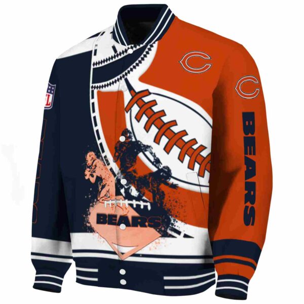 chicago bears baseball stitching orange white jacket best selling