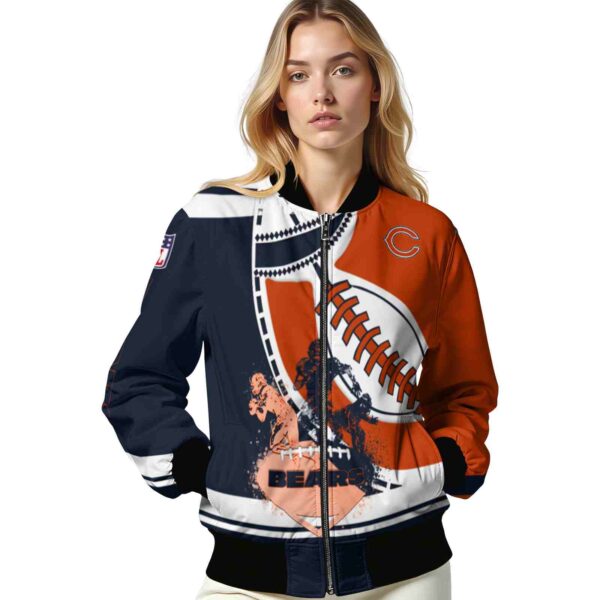 chicago bears baseball stitching orange white jacket latest model