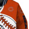 chicago bears baseball stitching orange white jacket premium grade
