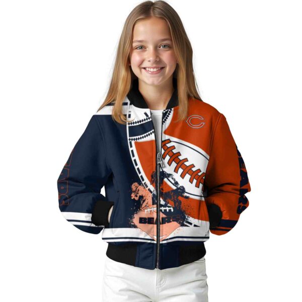 chicago bears baseball stitching orange white jacket top rated