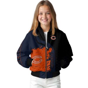 chicago bears hexagonal pattern blue black jacket top rated