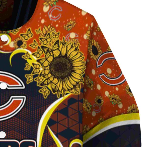 chicago bears sunflower bloom blue yellow jacket premium grade