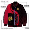 chicago blackhawks hexagonal pattern red black jacket new arrival