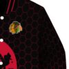 chicago blackhawks hexagonal pattern red black jacket premium grade