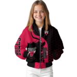 chicago bulls hexagonal pattern red black jacket best selling