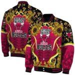 chicago bulls sunflower bloom red yellow jacket best selling