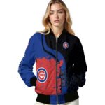 chicago cubs hexagonal pattern blue black jacket best selling