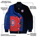 chicago cubs hexagonal pattern blue black jacket best selling