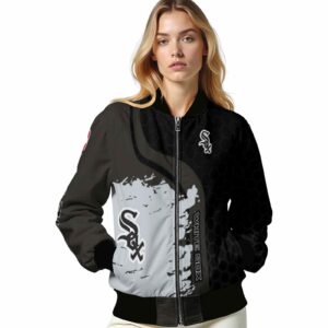 chicago white sox hexagonal pattern black jacket latest model
