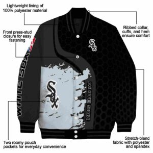 chicago white sox hexagonal pattern black jacket new arrival