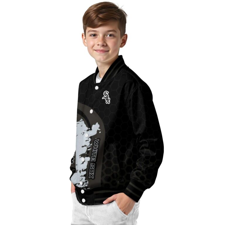 chicago white sox hexagonal pattern black jacket trendy